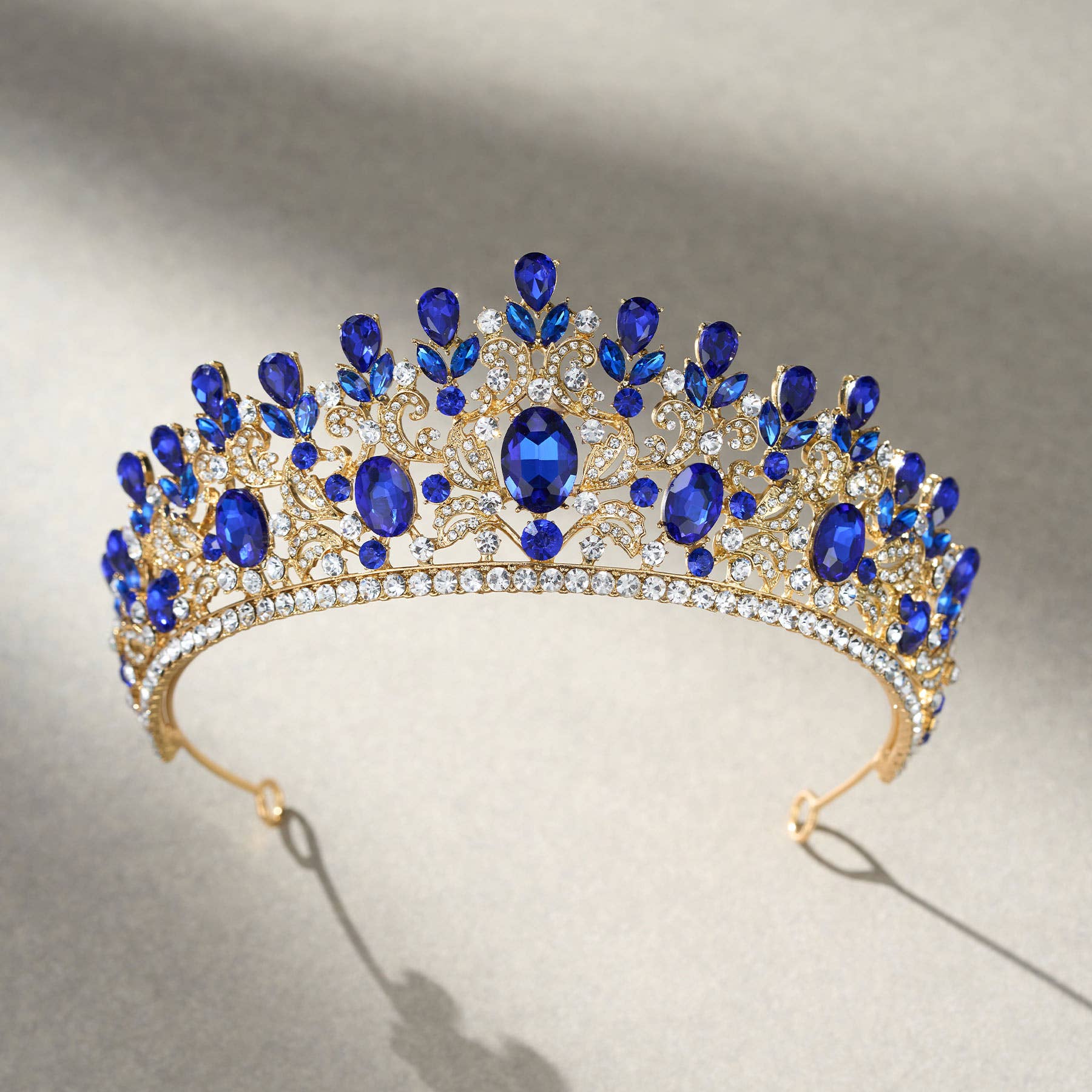 SWEETV costume crystal crowns: Red