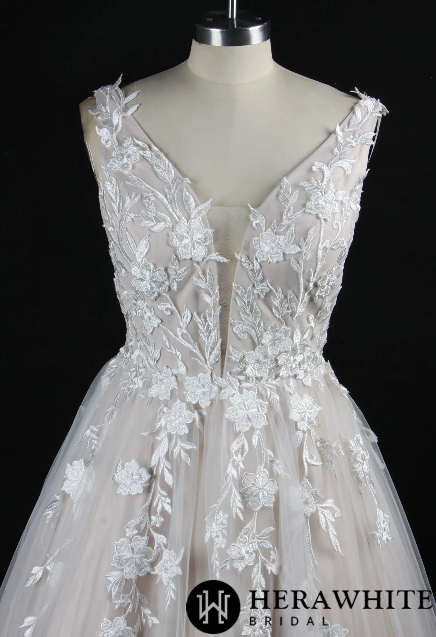 Floral Lace A-line Bridal Ballgown