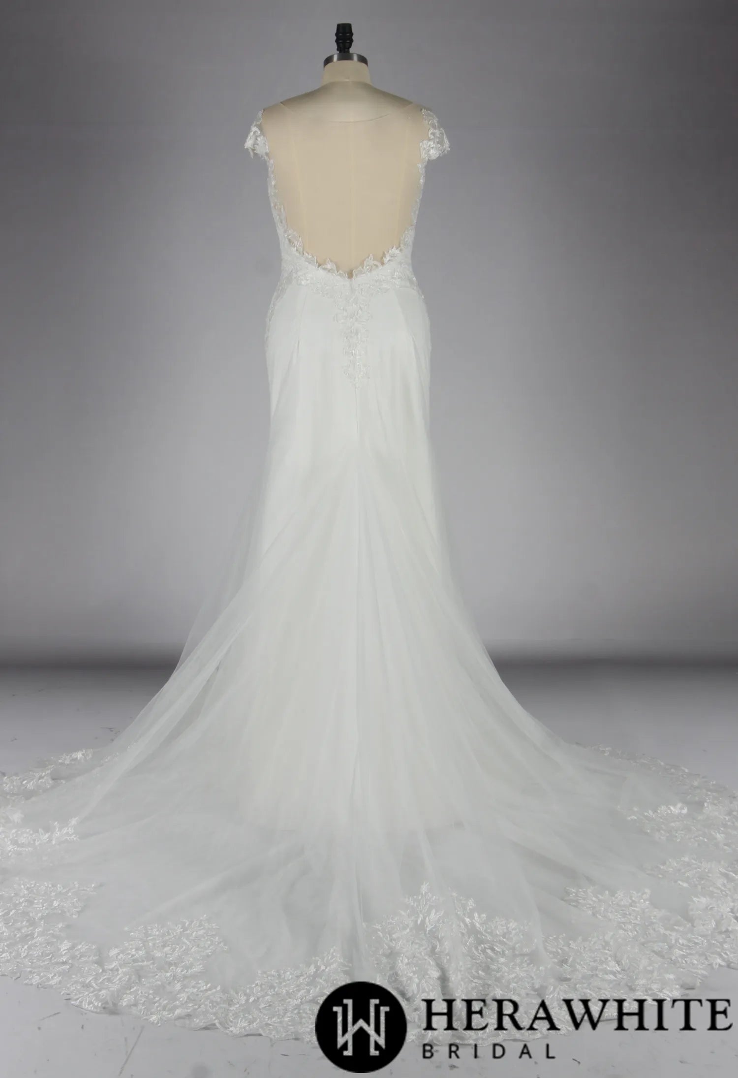 Sweetheart Neck Fit and Flare Wedding Dress with Beaded Lace on Tulle