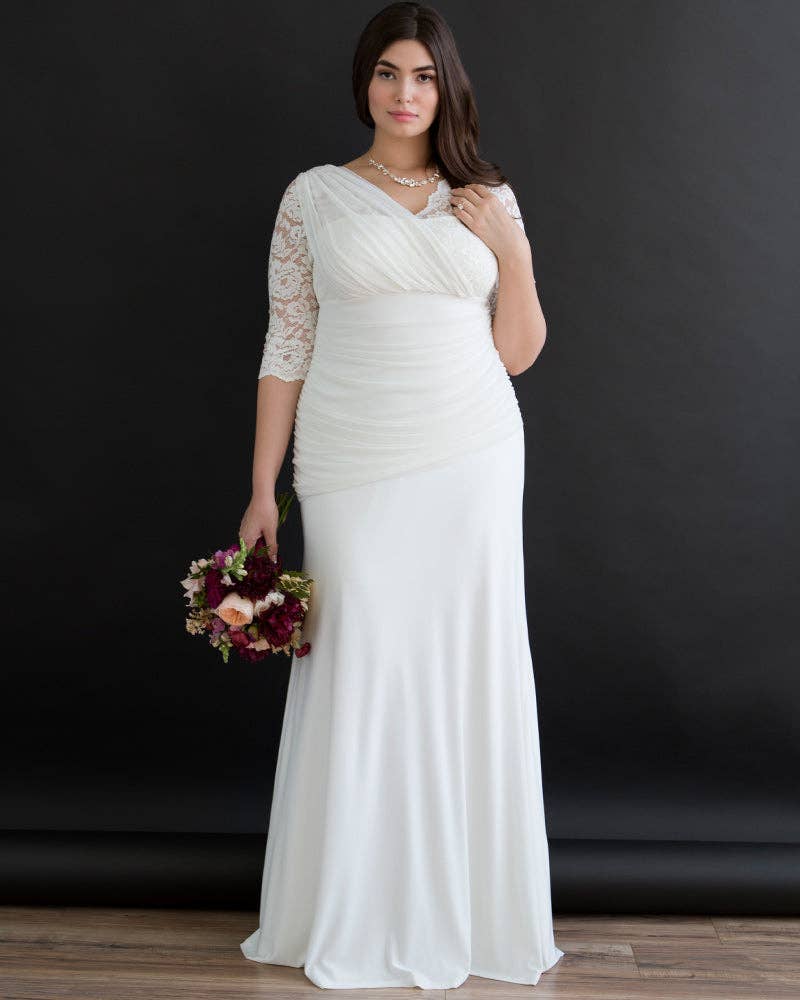 Elegant Aisle Wedding Gown - Plus Size