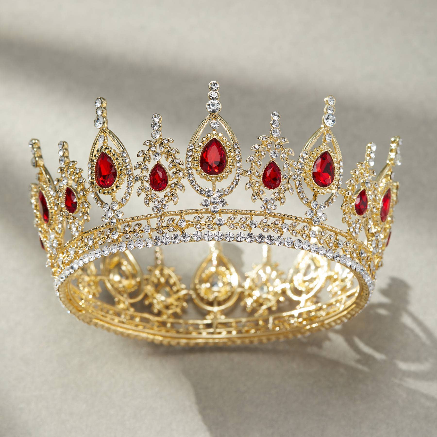 SWEETV Royal Queen Crown for Women: Antique Gold