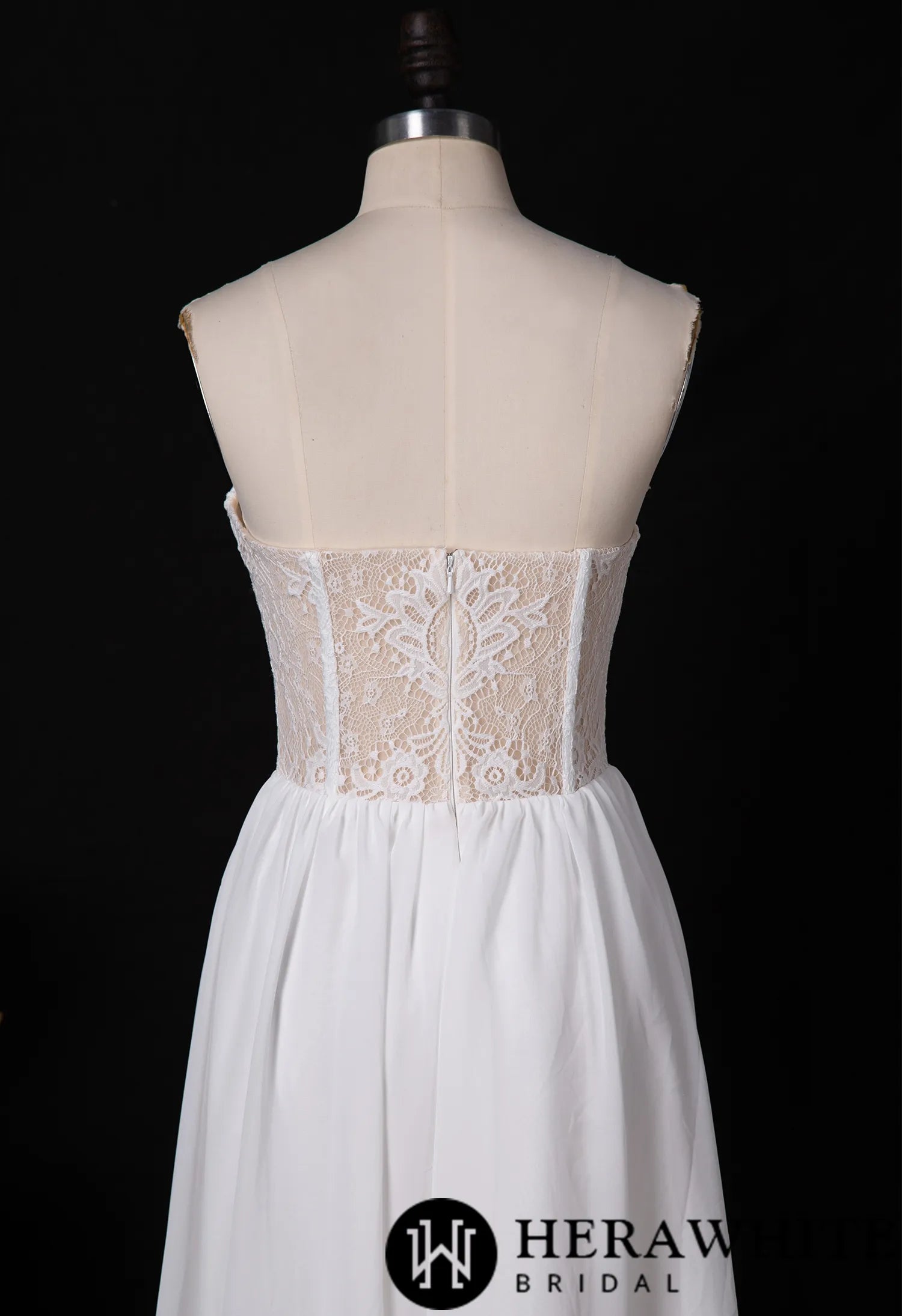 Strapless Sweetheart Chiffon Wedding Dress