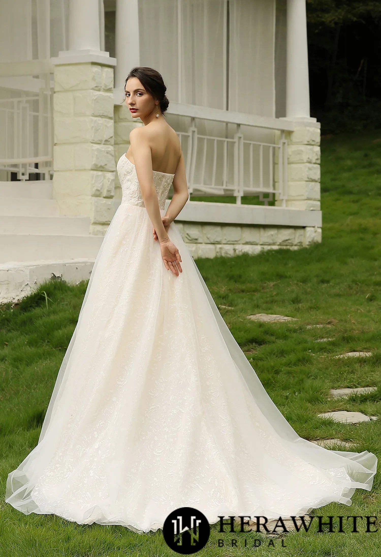Sequins Princess Lace Wedding Dress