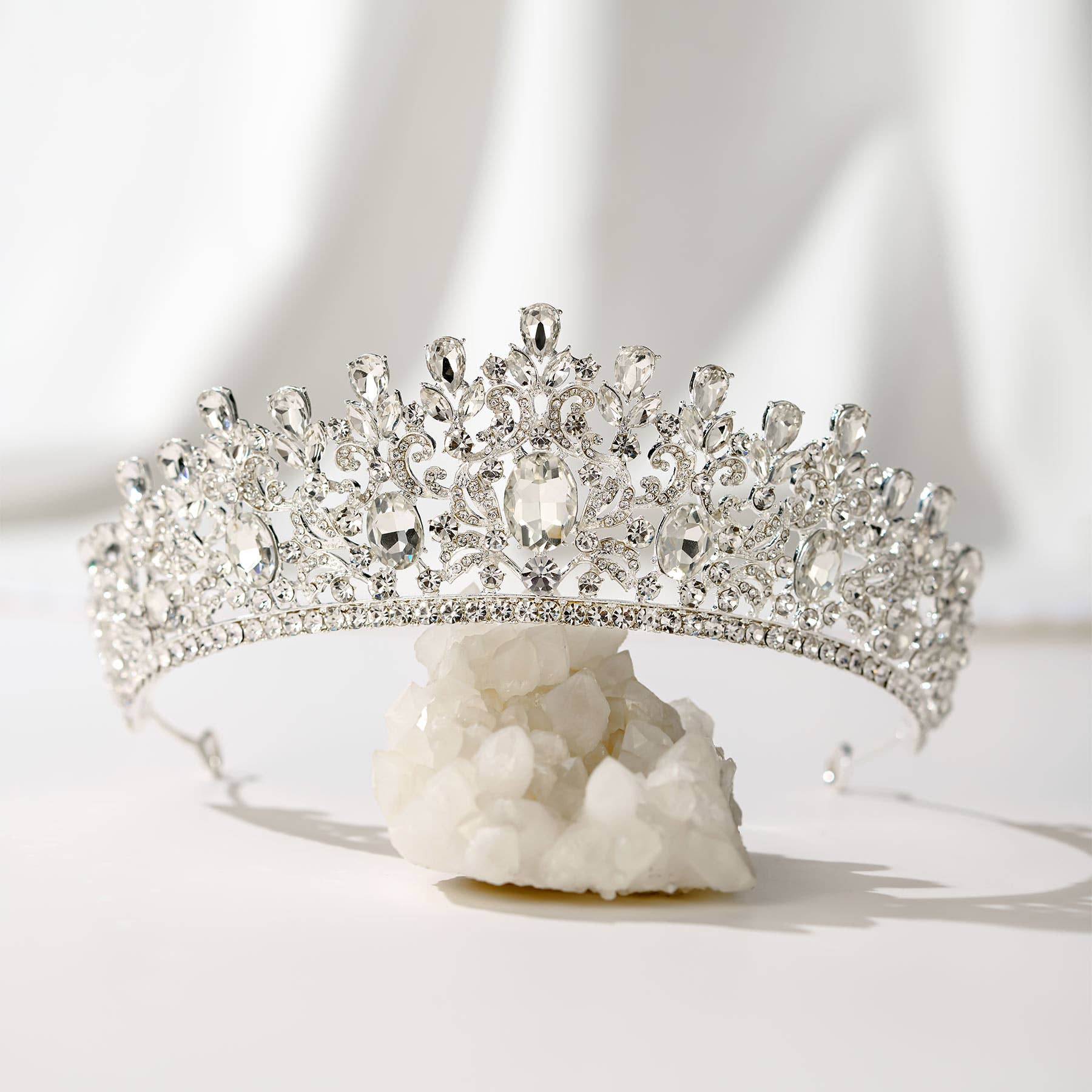 SWEETV costume crystal crowns: Red