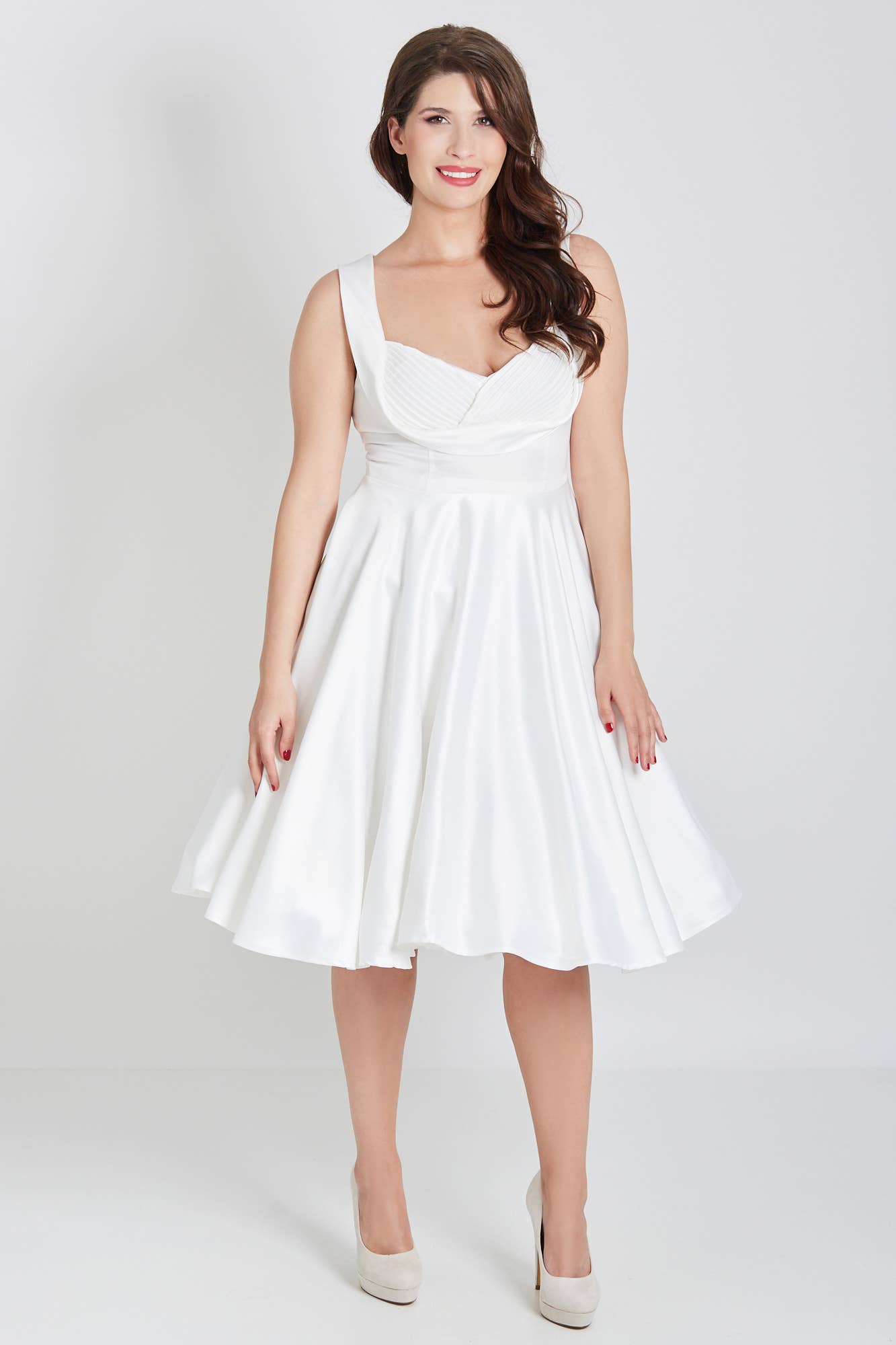 Grace Vintage Style Jive Dress - White