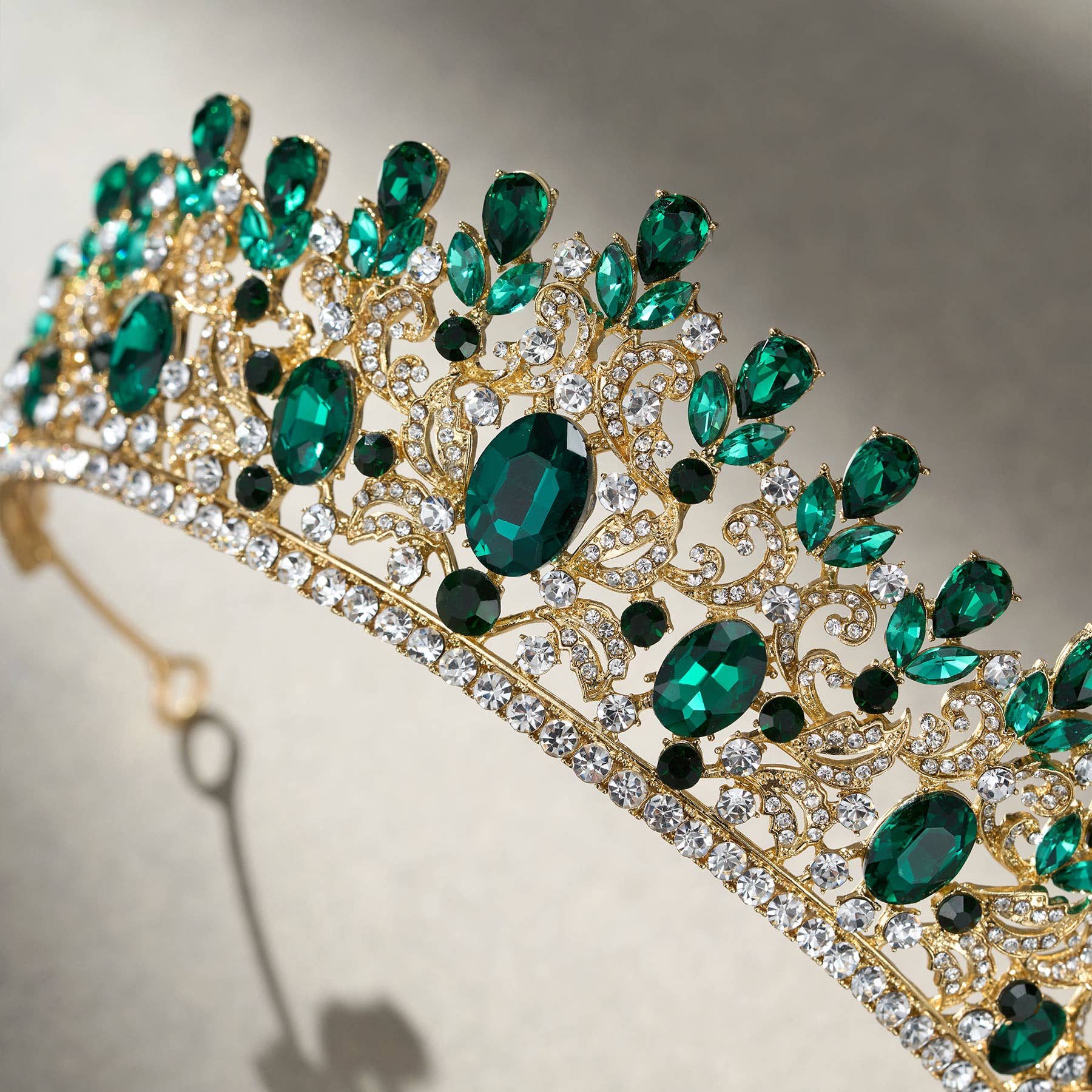 SWEETV costume crystal crowns: Red