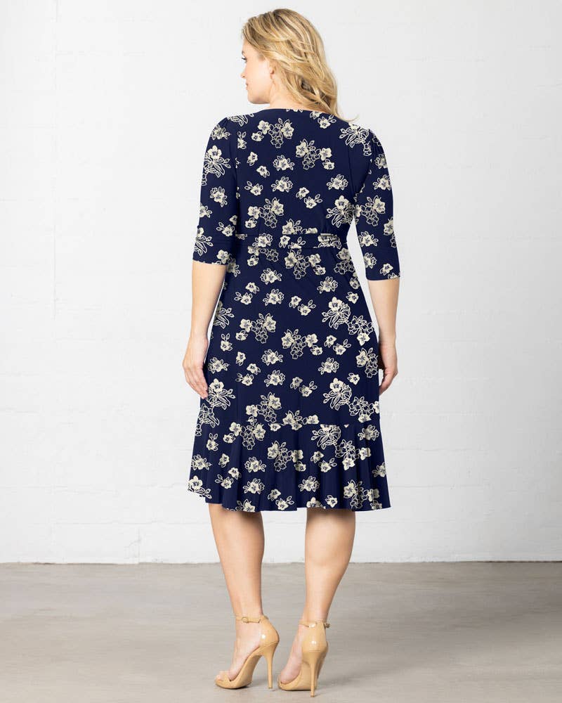 Flirty Flounce Wrap Dress - Plus Size