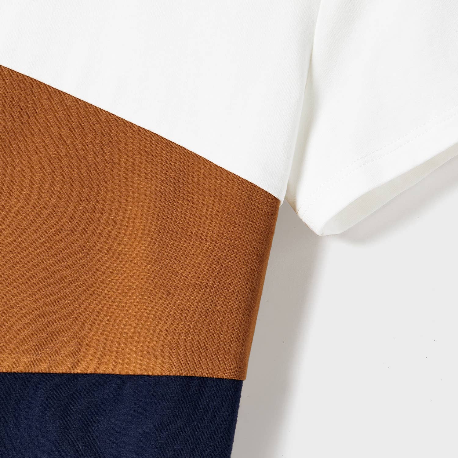 Family Matching Short-sleeve Colorblock T-shirts & Dresses
