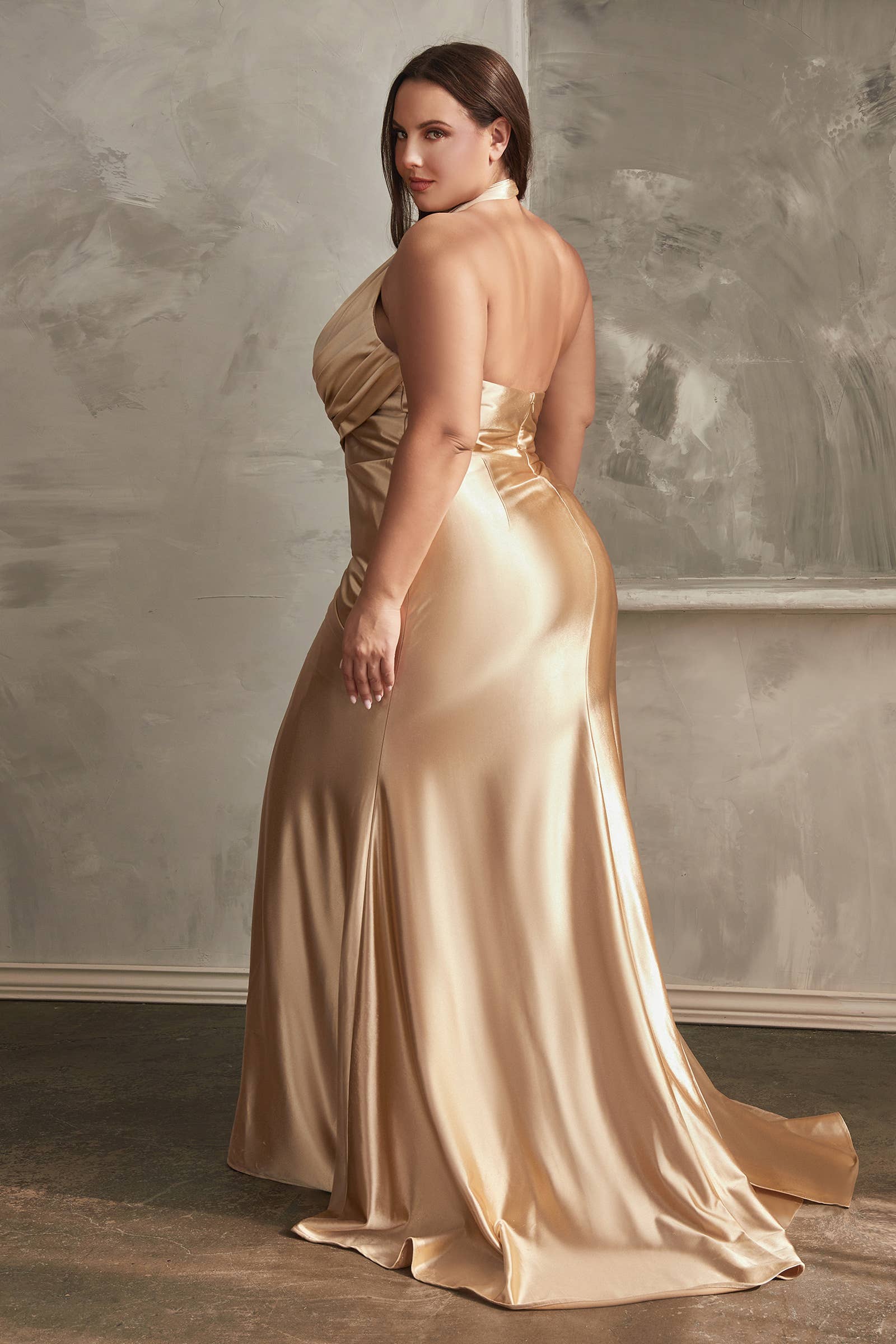 HALTER SATIN GOWN