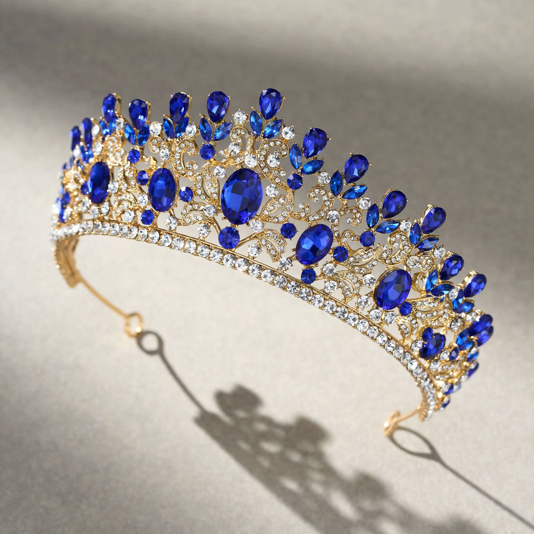 SWEETV costume crystal crowns: Red
