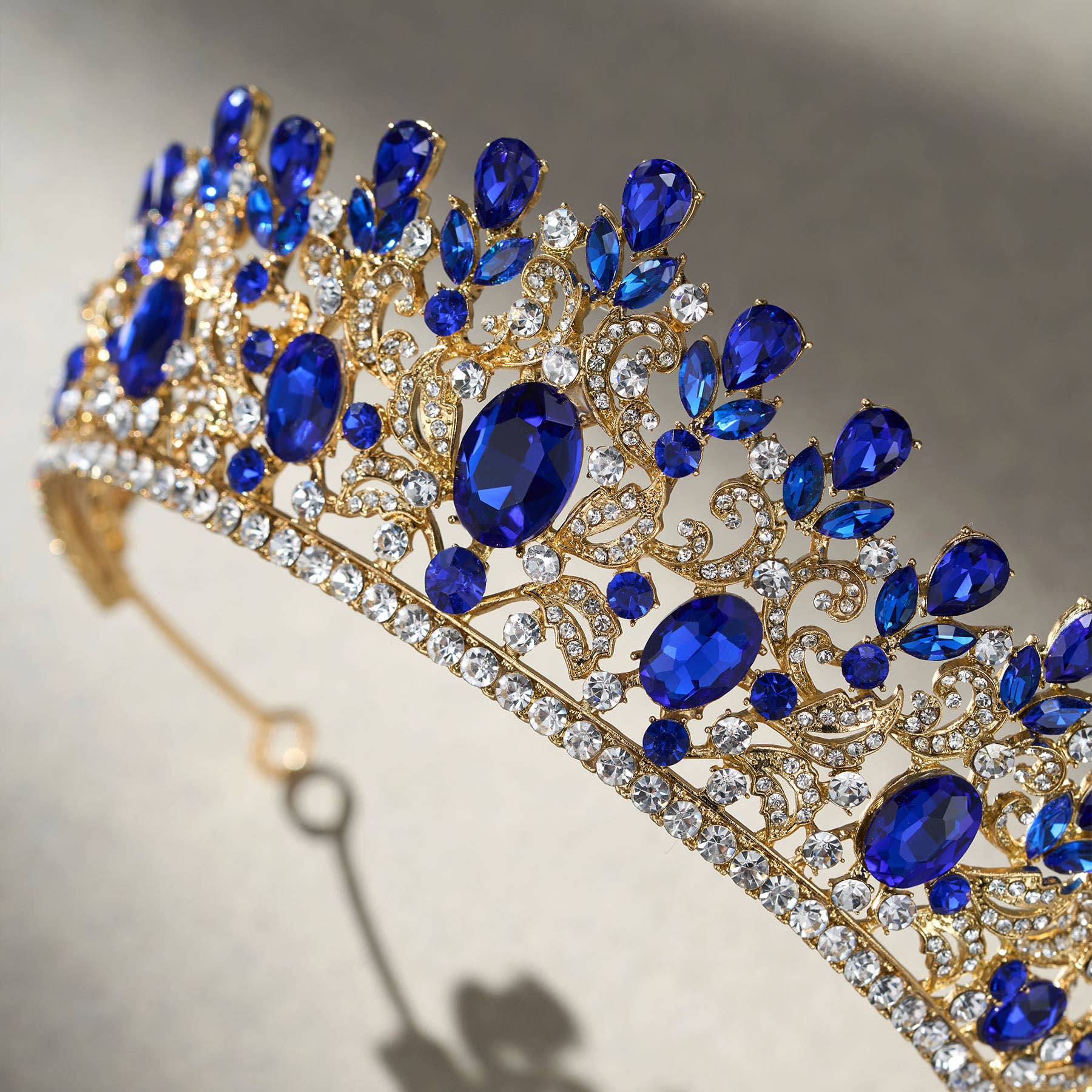 SWEETV costume crystal crowns: Red
