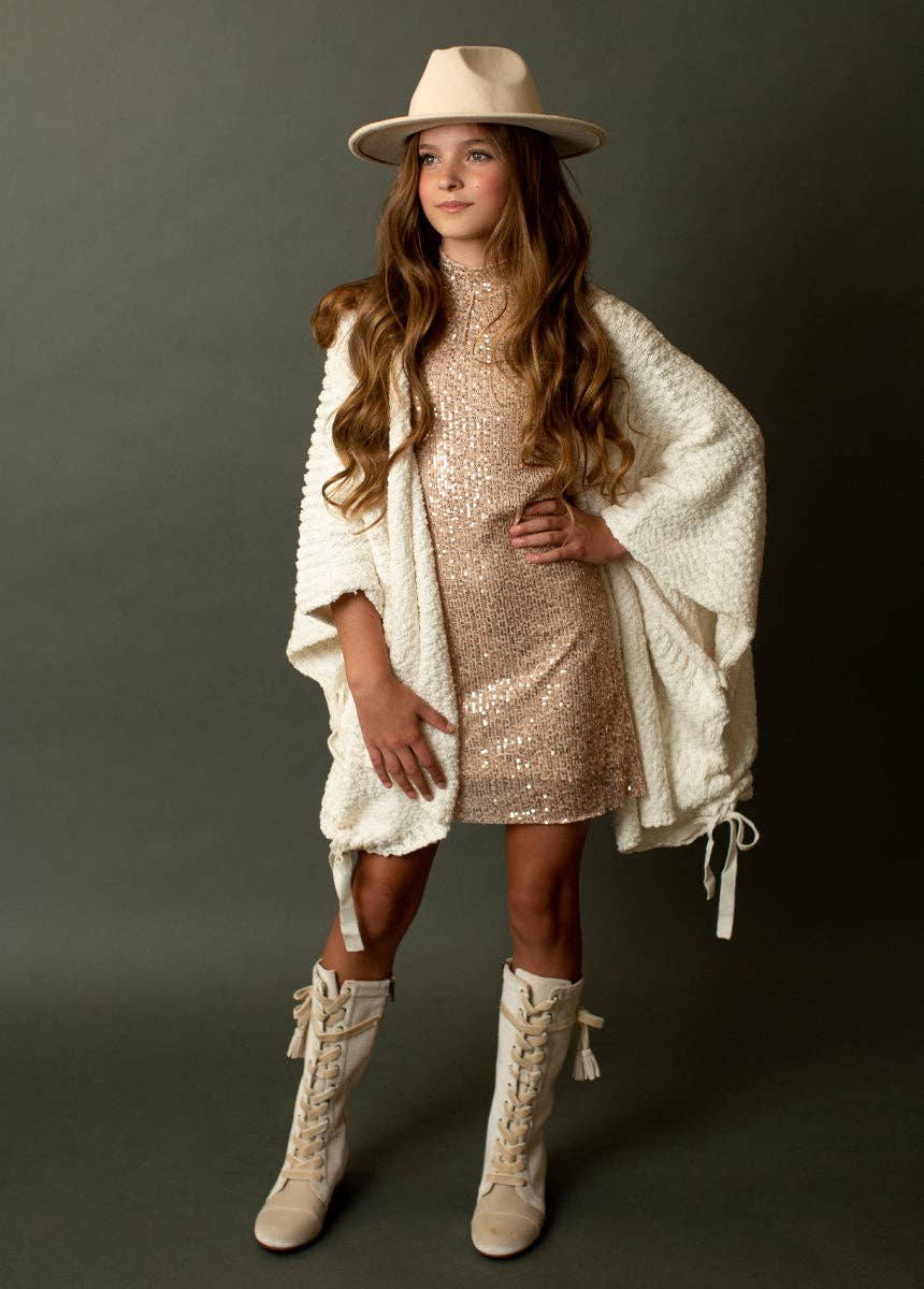 Kid's Chele Dress in Champagne