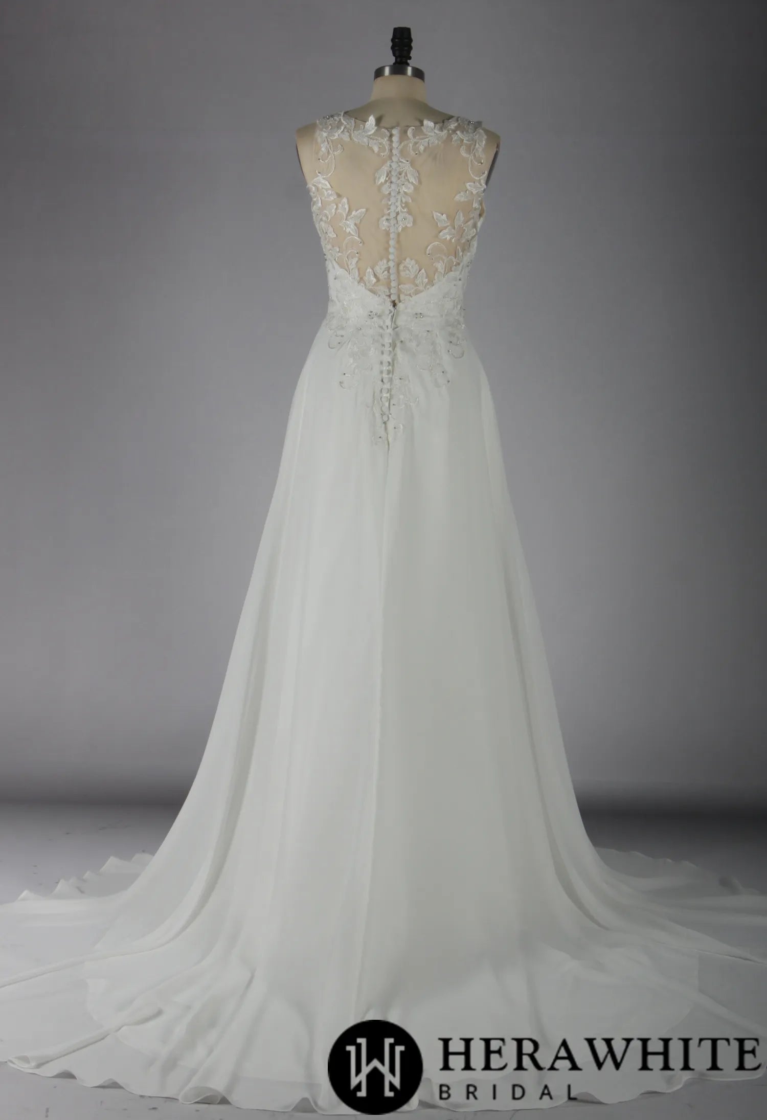 Embroidered And Lace On Net Detailed With Beading Wedding Dress