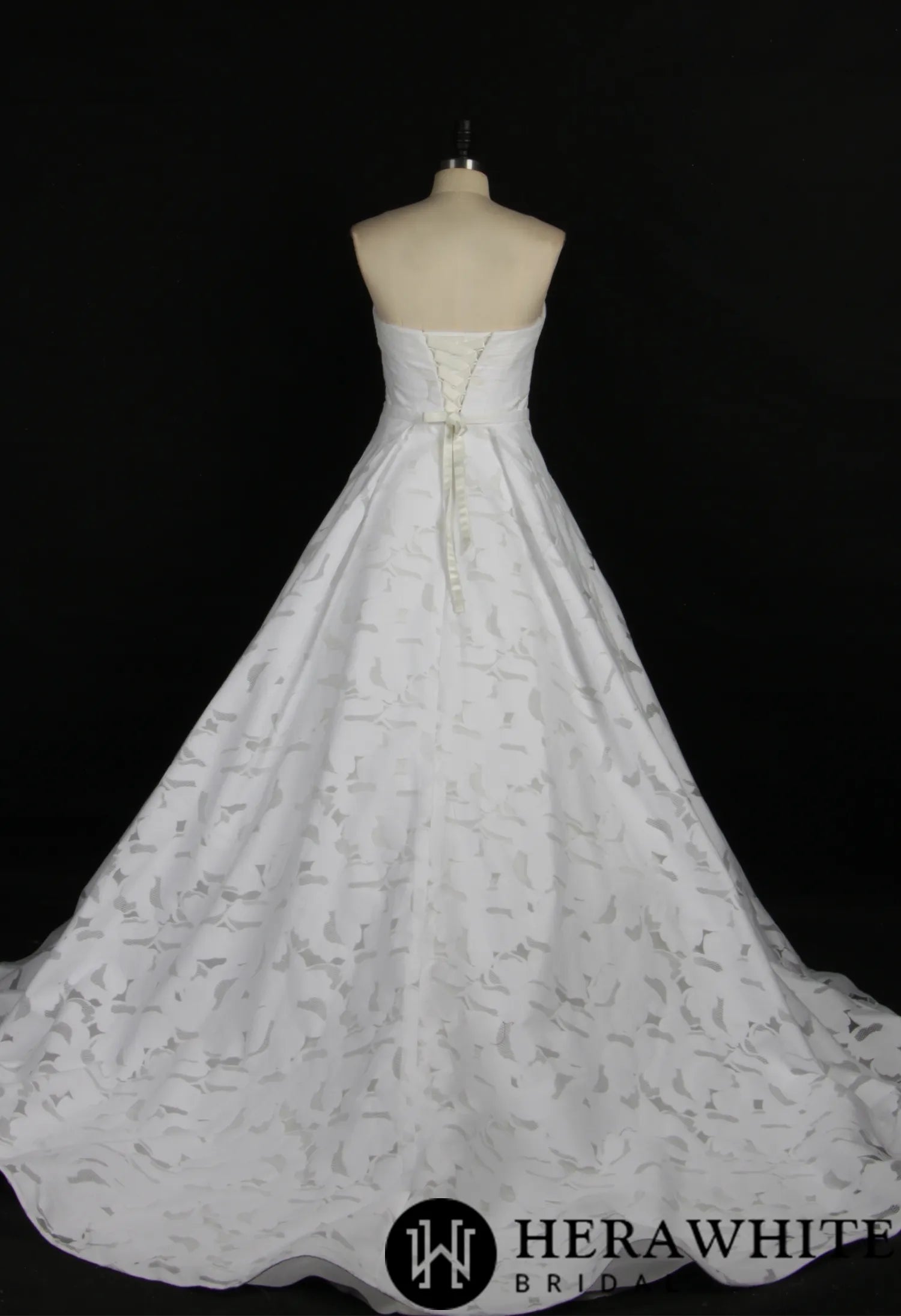 Strapless Bridal Gown With Beading Flower