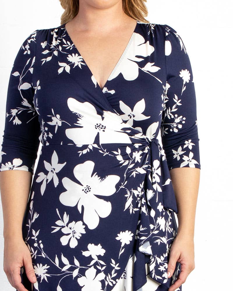 Flirty Flounce Wrap Dress - Plus Size
