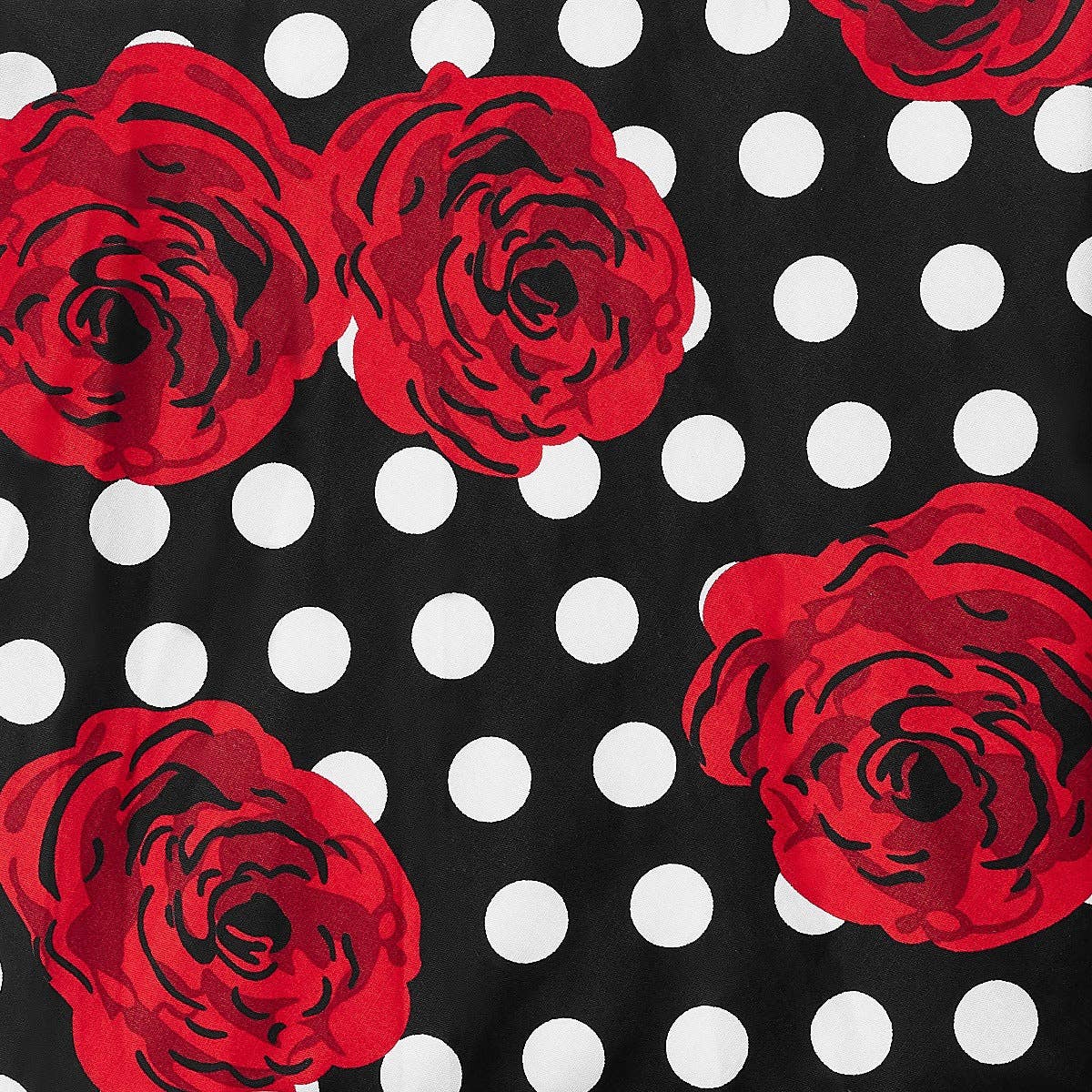 Darlene Polka & Roses Swing Dress