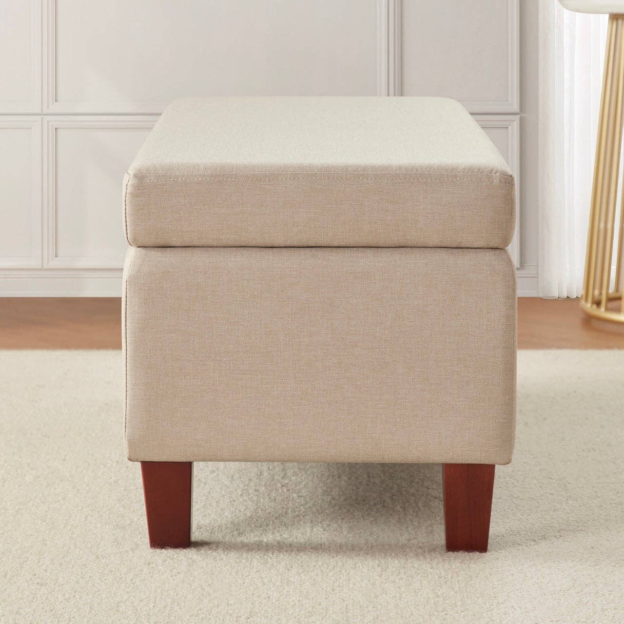 Hamilton Long Bench Storage Ottoman with Easy Lift Hinge Lid