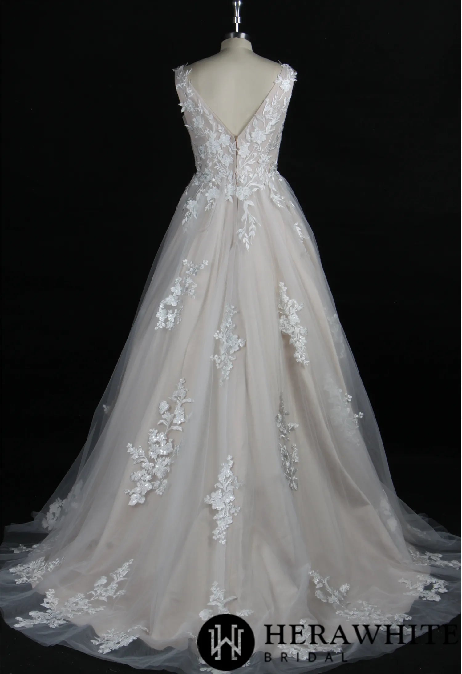 Floral Lace A-line Bridal Ballgown