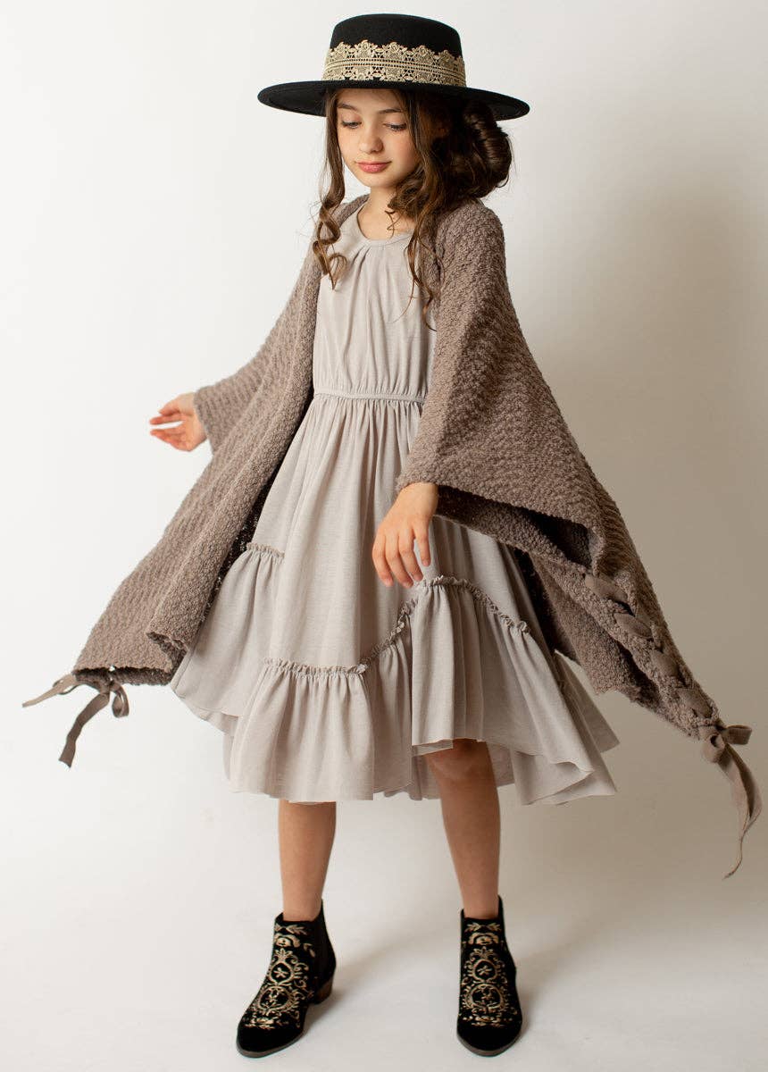 Kid's Adrianna Dress in Dove