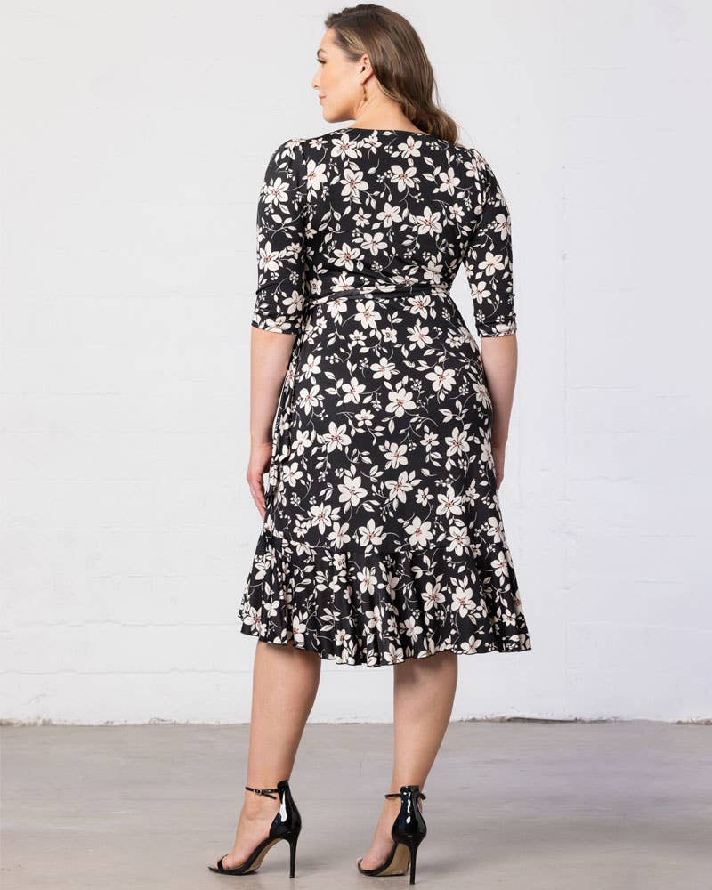 Flirty Flounce Wrap Dress - Plus Size