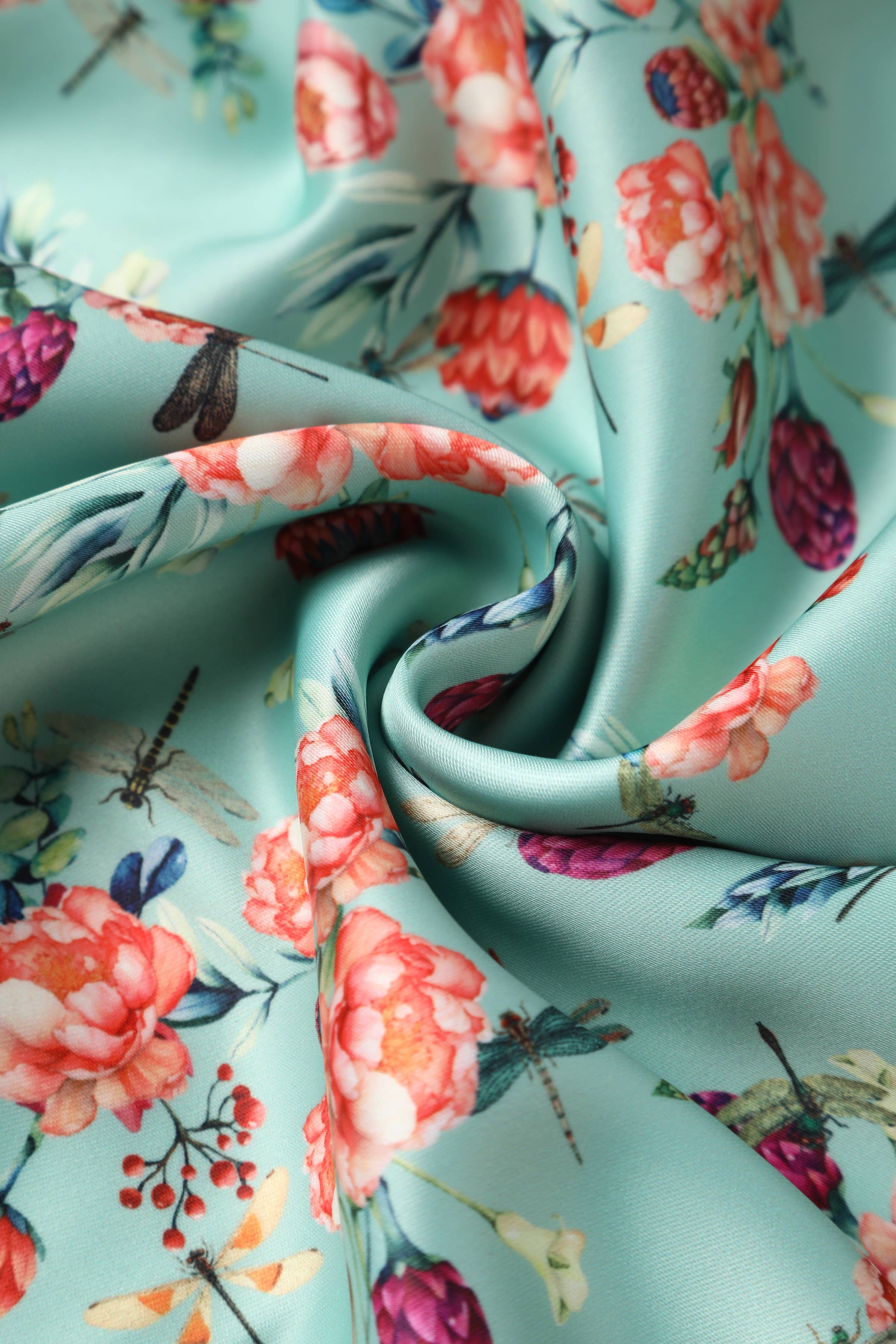Grace Vintage Style Jive In Light Green Dragonfly Print