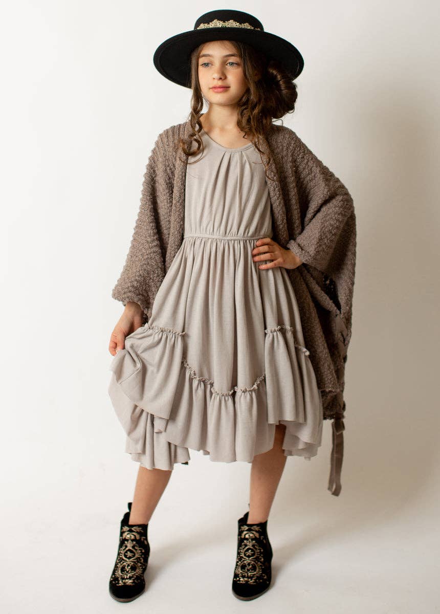 Kid's Adrianna Dress in Dove