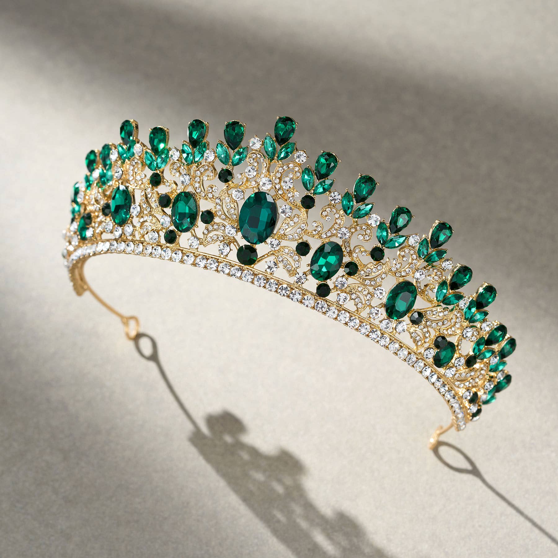 SWEETV costume crystal crowns: Blue