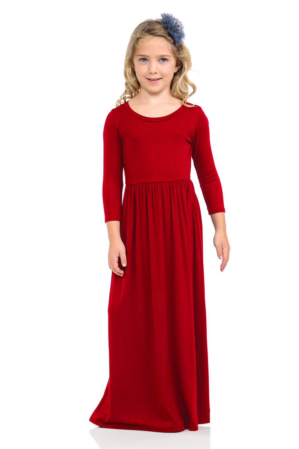 Fit and Flare Maxi Dress Solid: XL / MAUVE