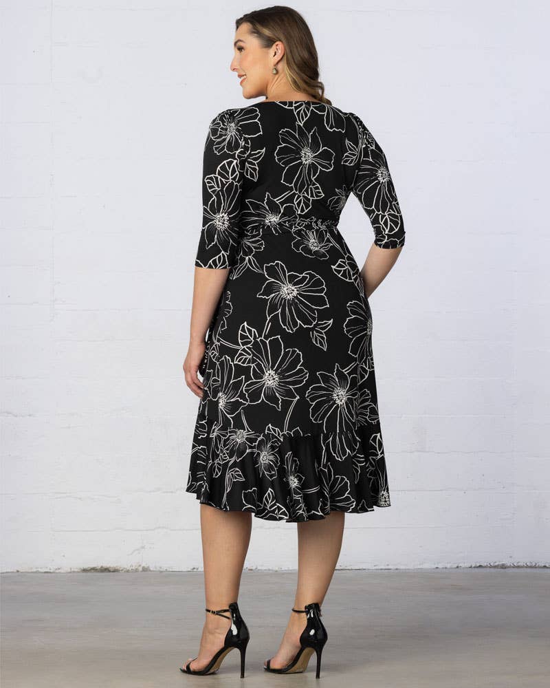 Flirty Flounce Wrap Dress - Plus Size