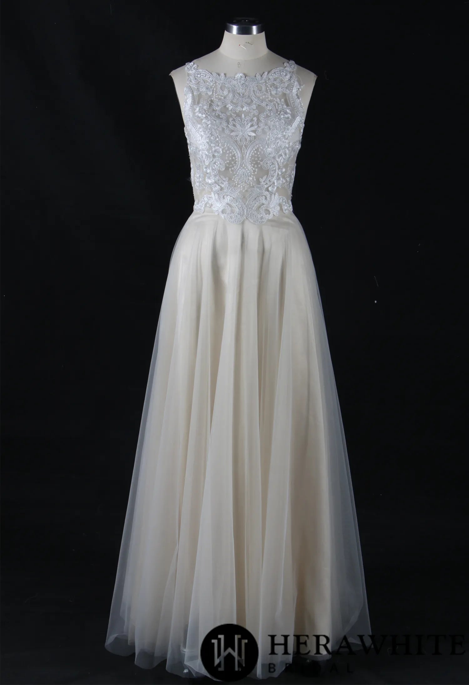 A-Line Bridal Gown With Delicate Applique