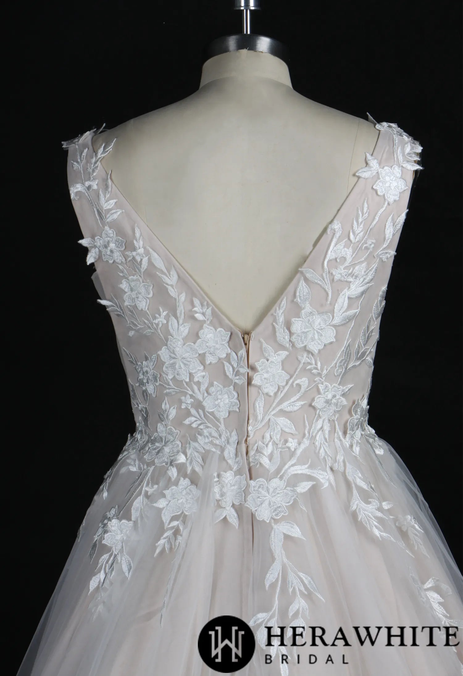Floral Lace A-line Bridal Ballgown