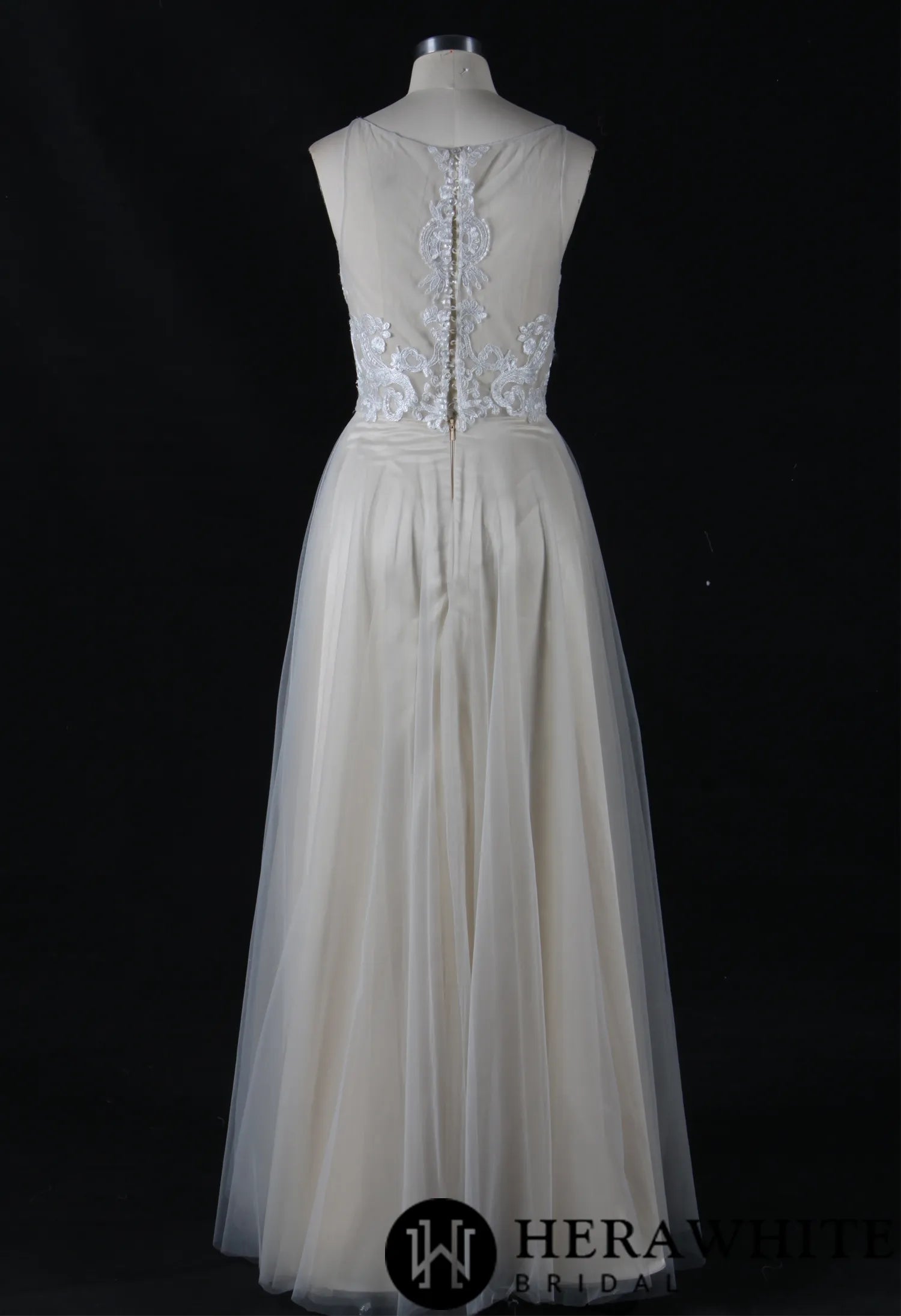 A-Line Bridal Gown With Delicate Applique