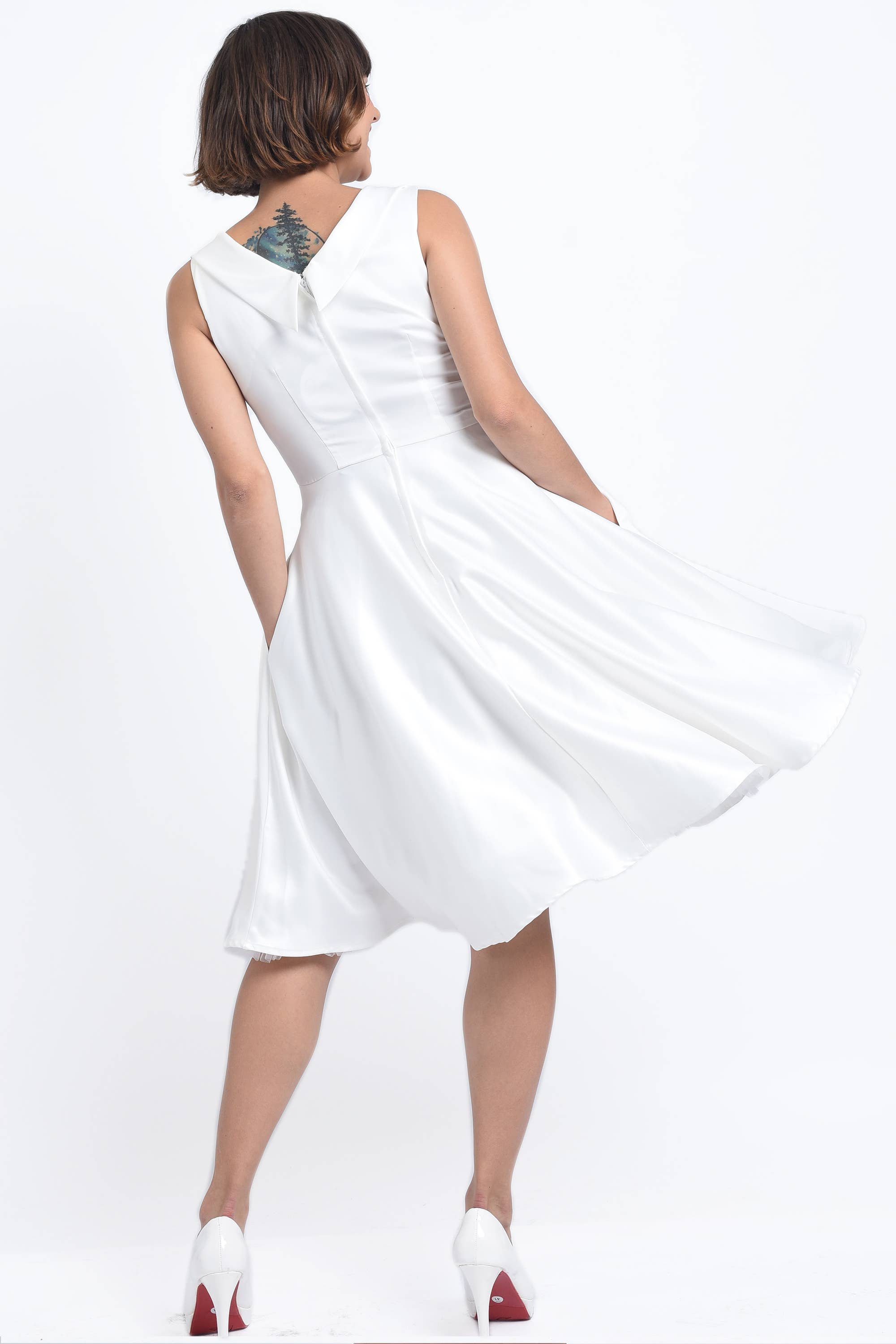 Grace Vintage Style Jive Dress - White