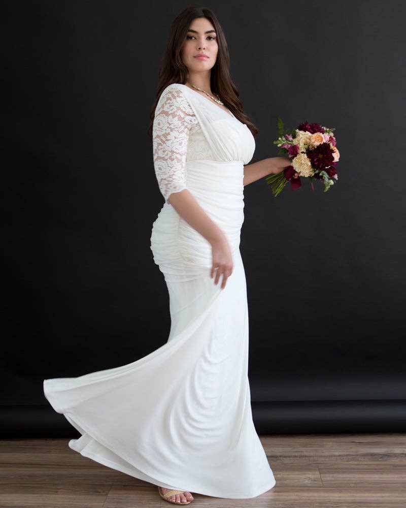 Elegant Aisle Wedding Gown - Plus Size