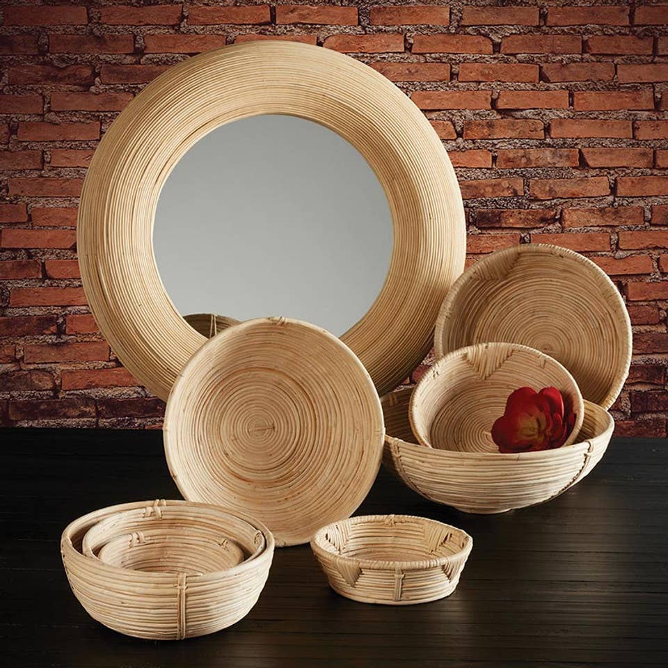 Rattan Fali Design Bowl - Set of 3