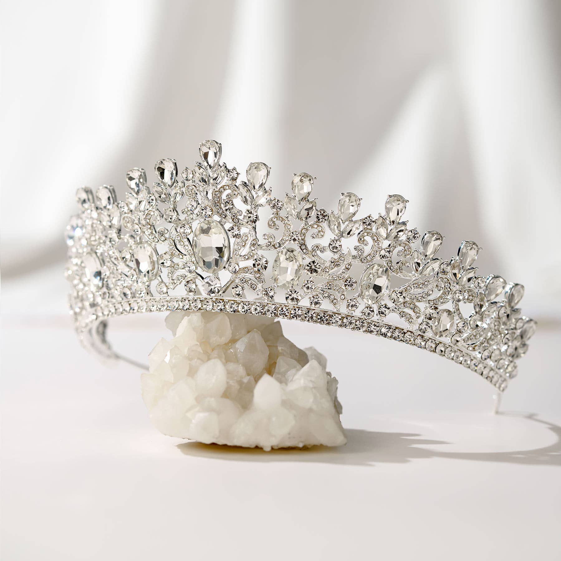 SWEETV costume crystal crowns: Red