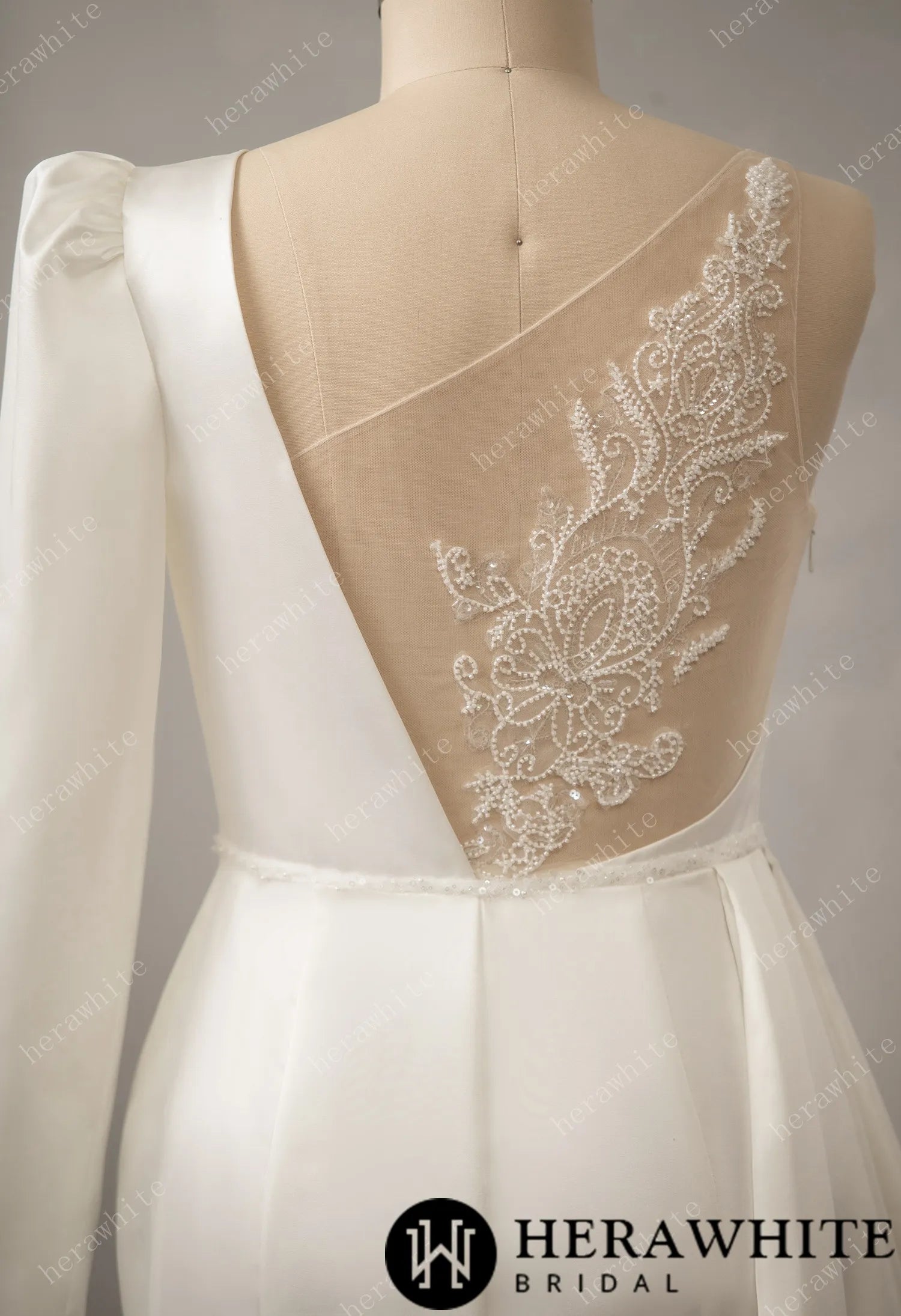 Sweetheart Neckline Wedding Dress with One Shoulder
