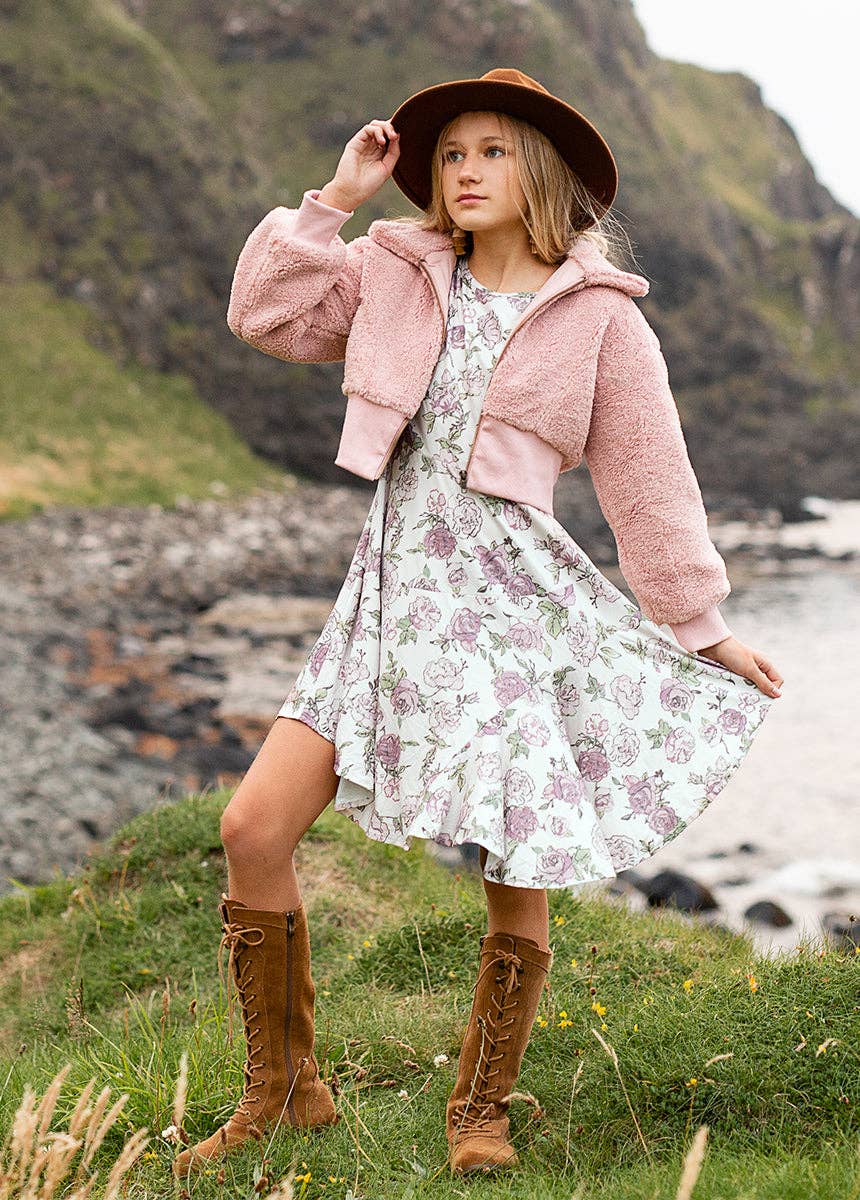 Kid's Emilia Dress in Boho Rose