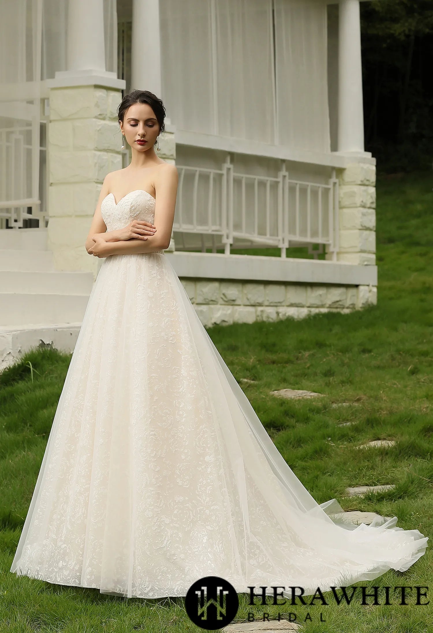 Sequins Princess Lace Wedding Dress