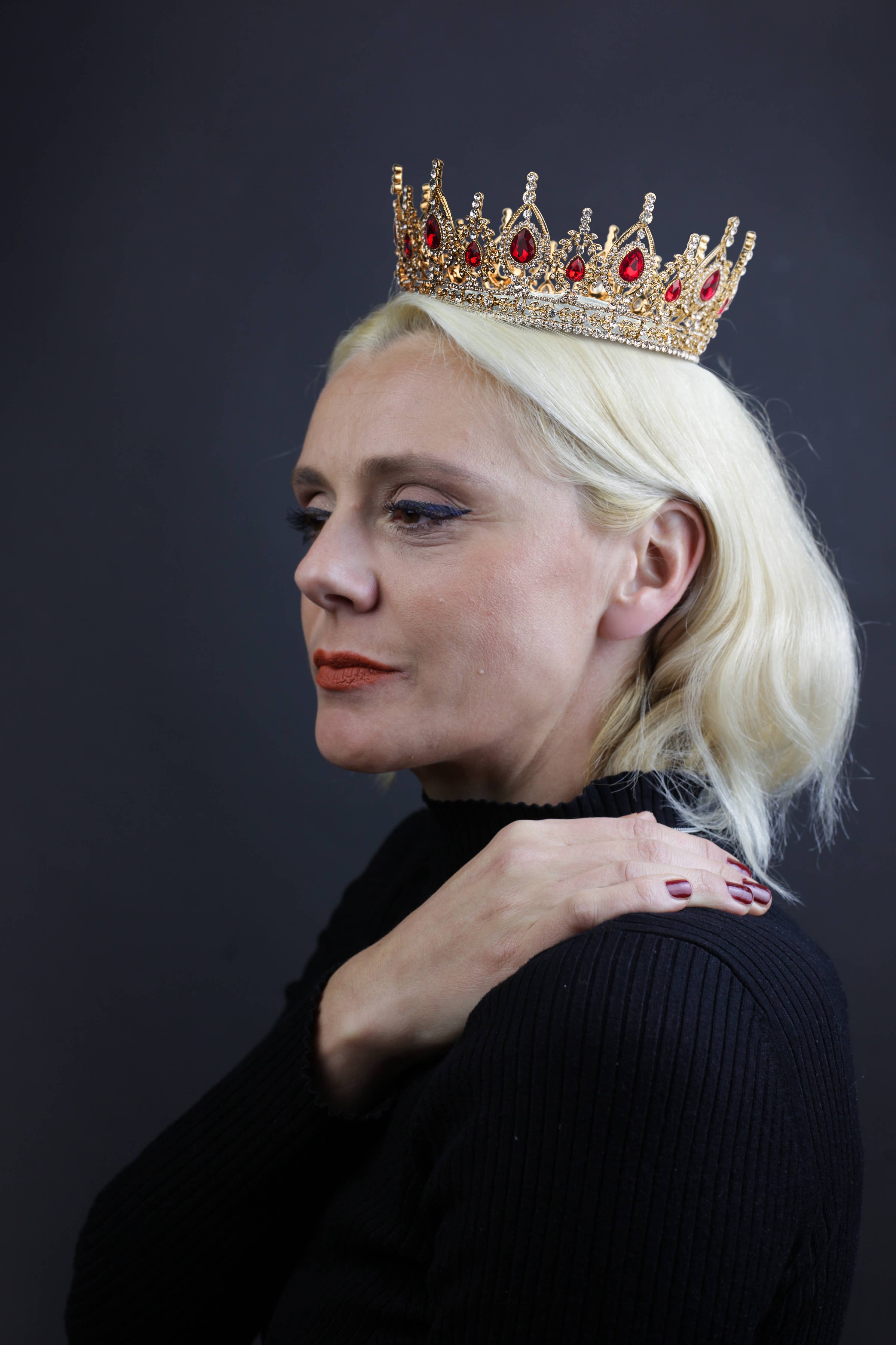 SWEETV Royal Queen Crown for Women: Black