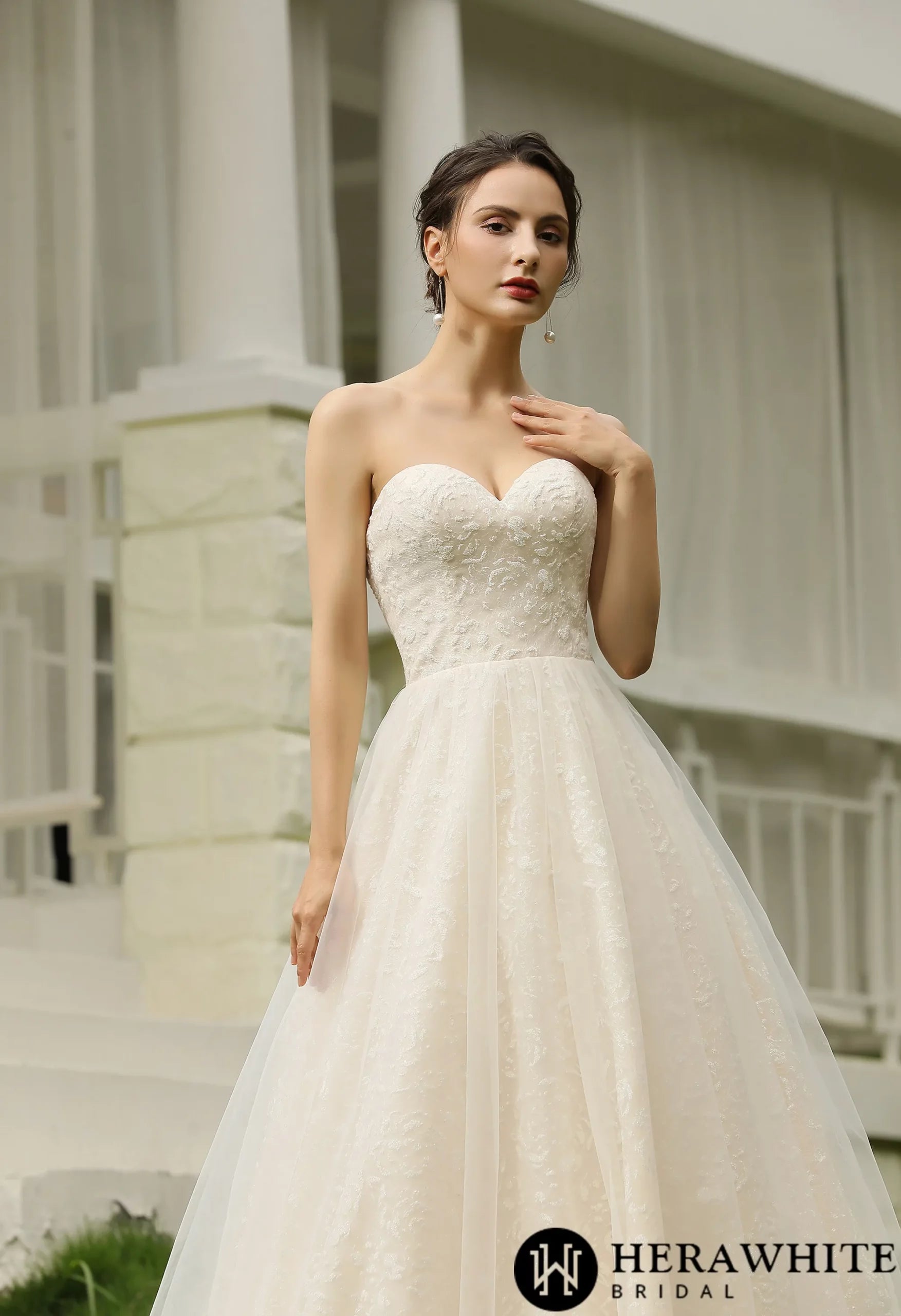 Sequins Princess Lace Wedding Dress