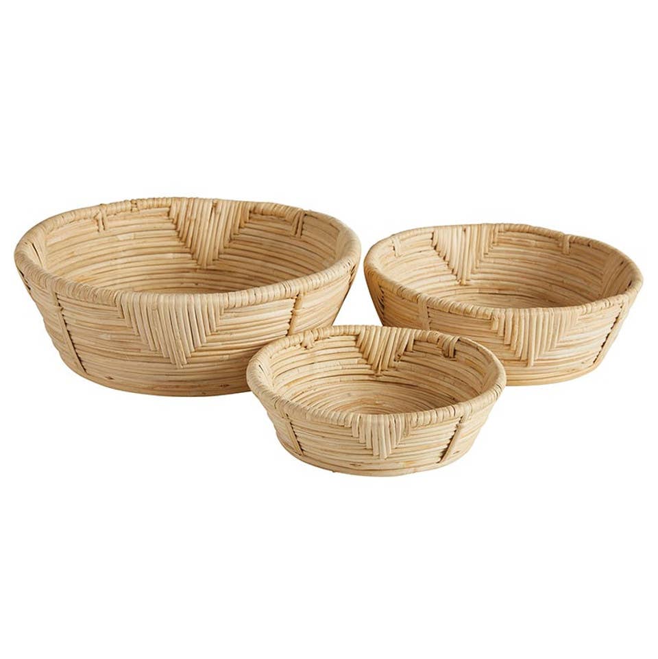 Rattan Fali Design Bowl - Set of 3