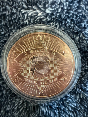 Back the Blue copper round