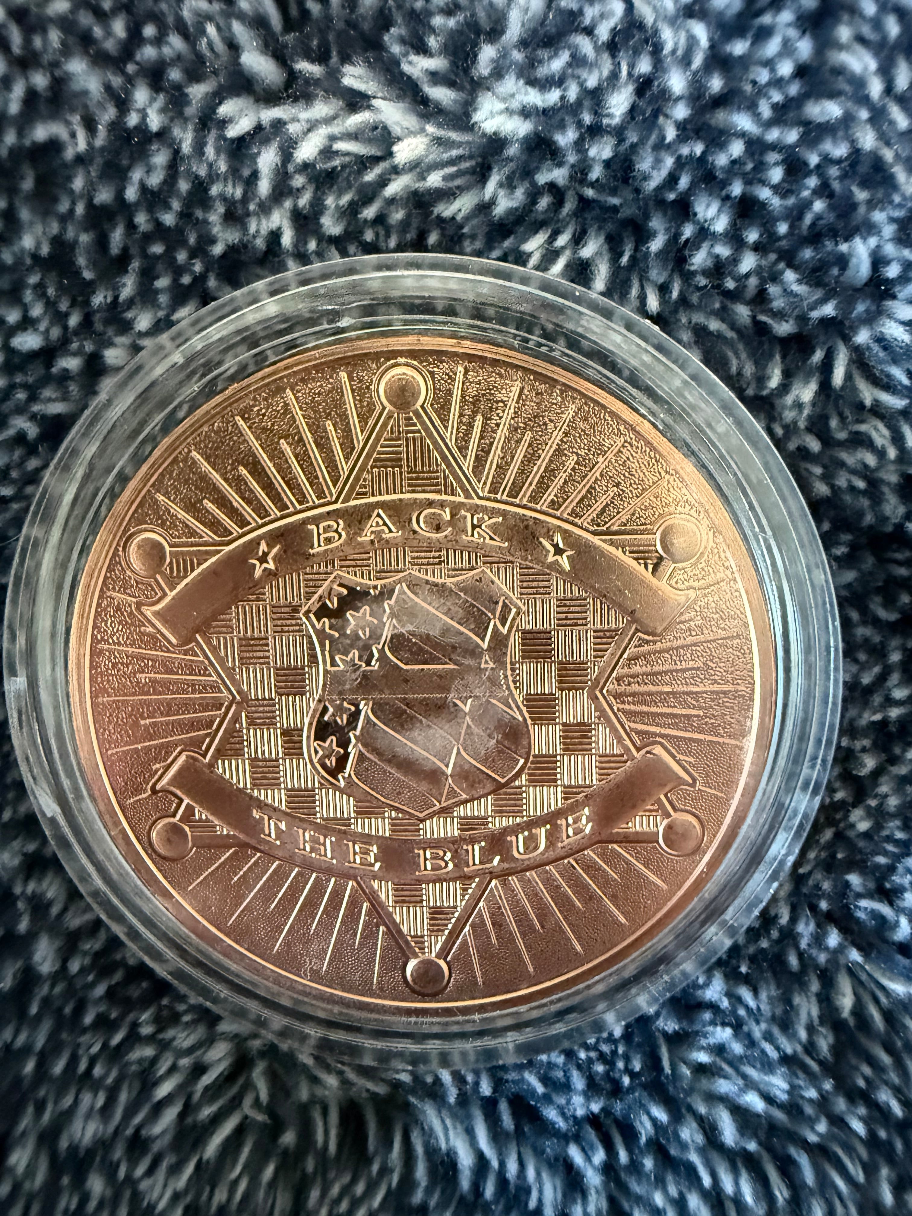 Back the Blue copper round