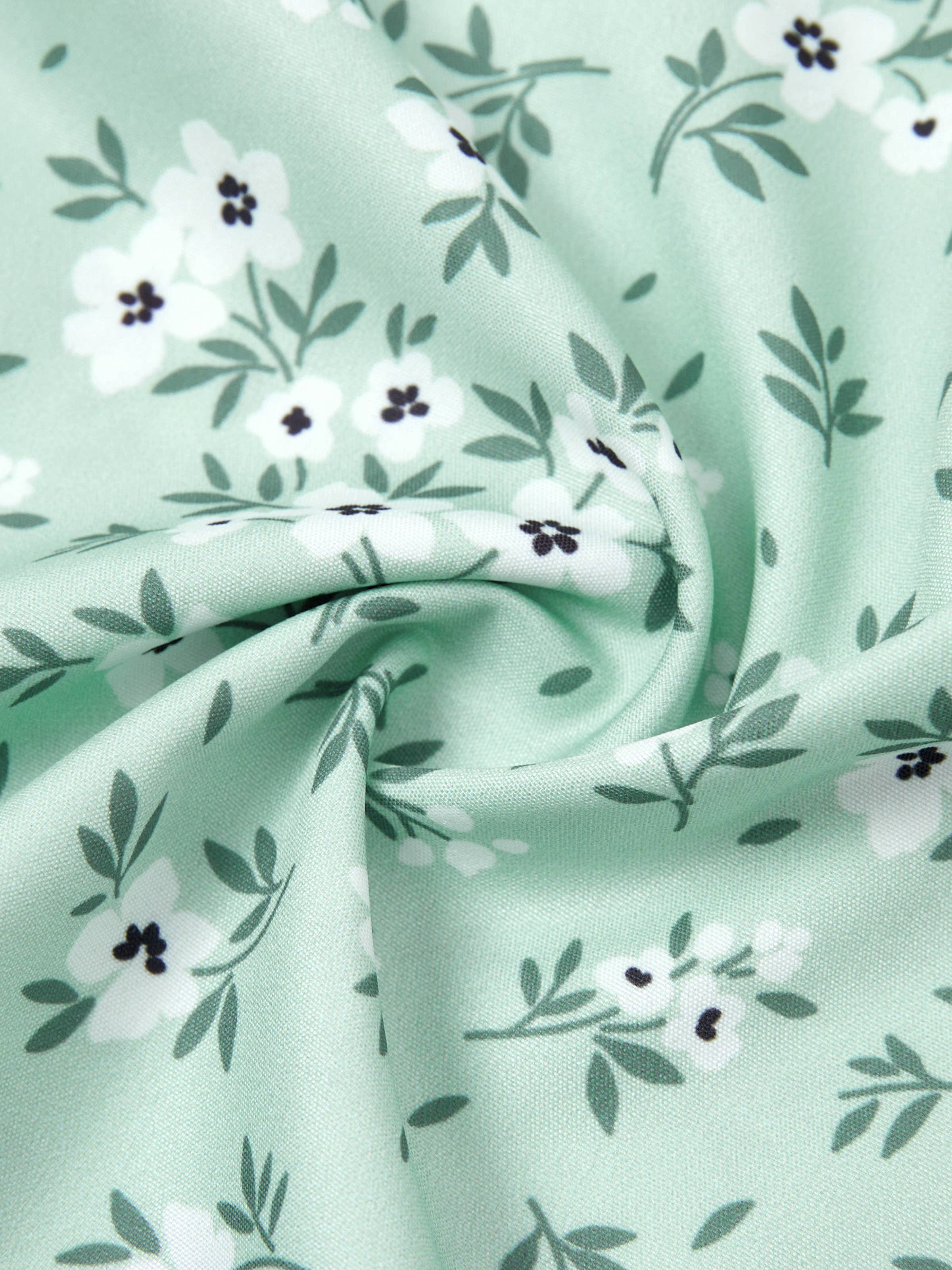 Floral Off Shoulder Shirred Dress