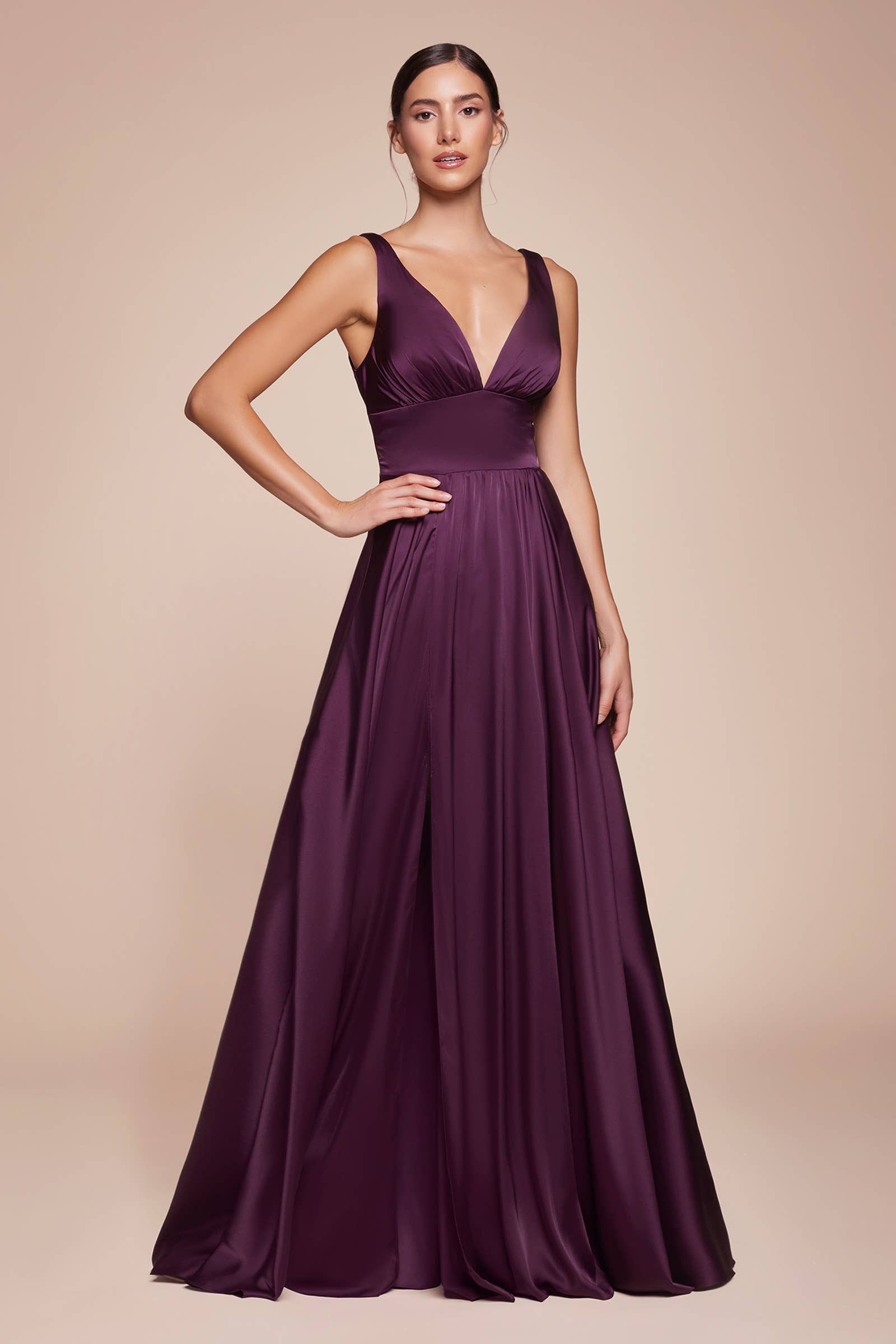 SOFT SATIN A-LINE DRESS