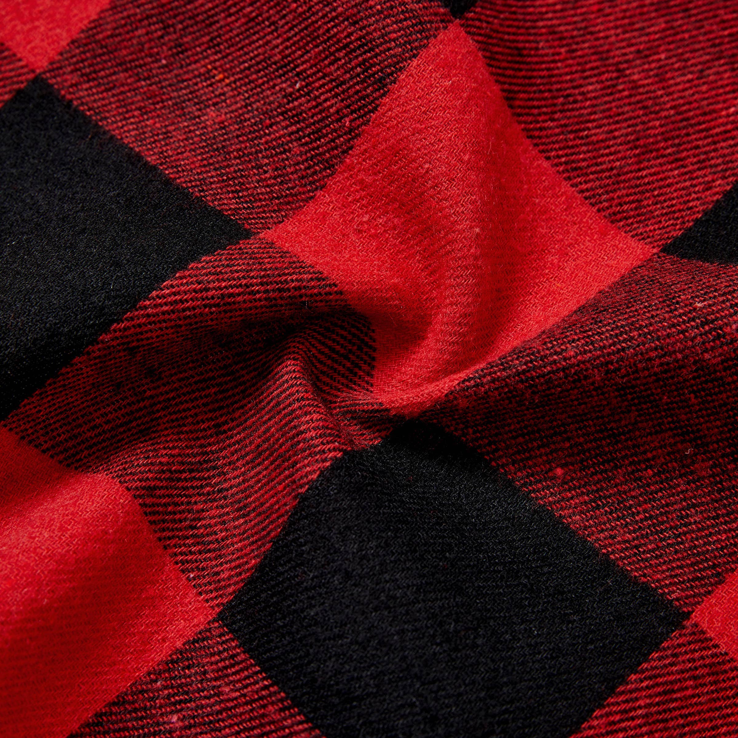 Family Christmas Kitchen Apron Red&Black Plaid 100% Cotton