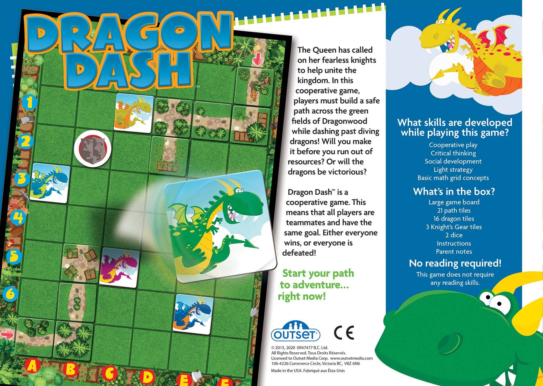 Dragon Dash™ (Board Game): Knights vs. Dragons Adventure