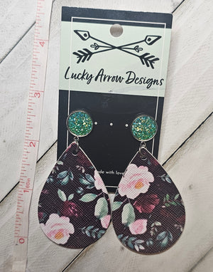 Faux Leather Earrings