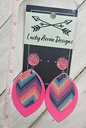 Faux Leather Earrings